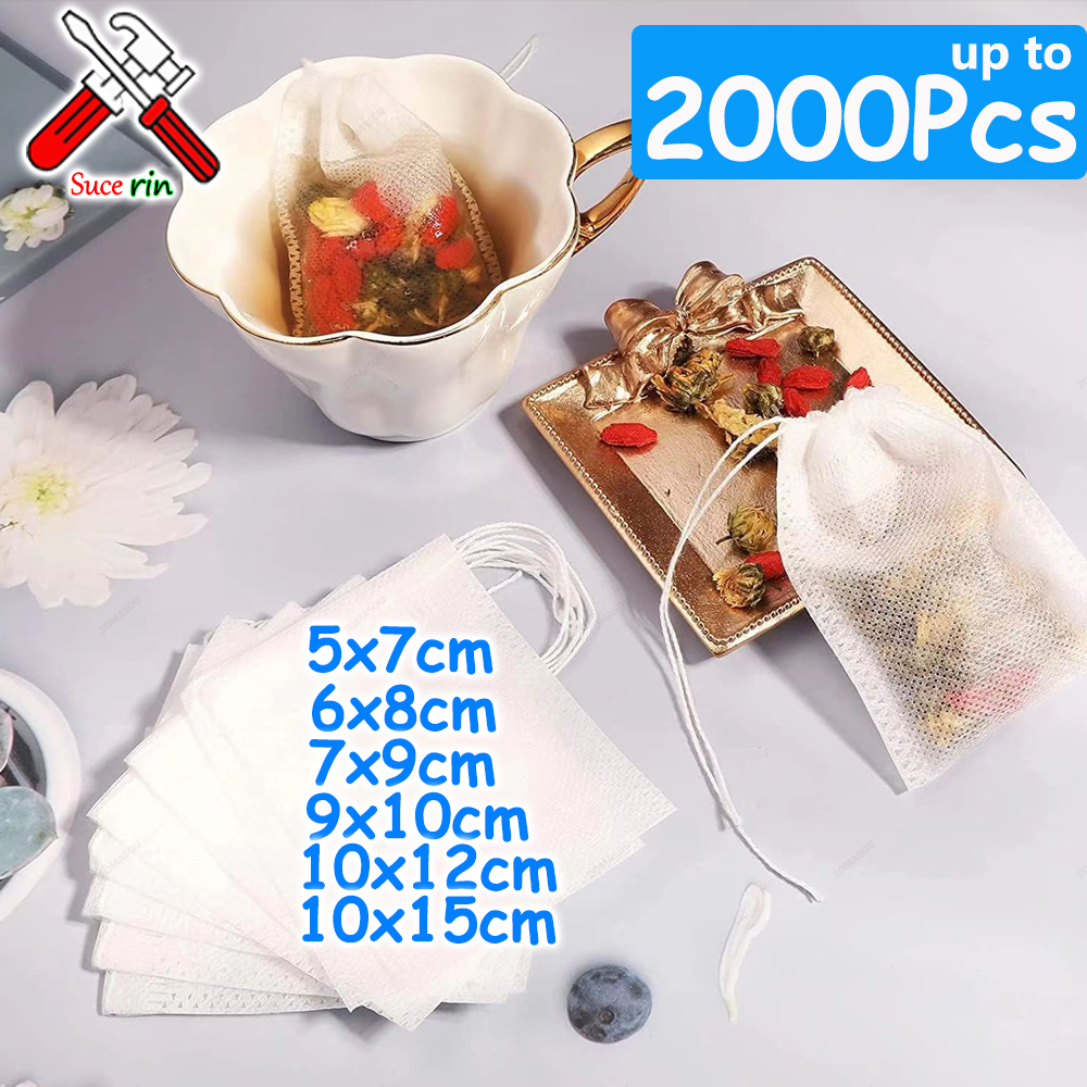 Coffee Tea Bags - 100-2000Pcs Disposable Tea Filter Bags Tea