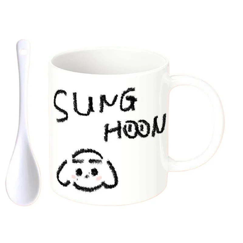 Coffee Tea - ENHYPENED Lovely Cartoon Peripheral Ceramic Mug
