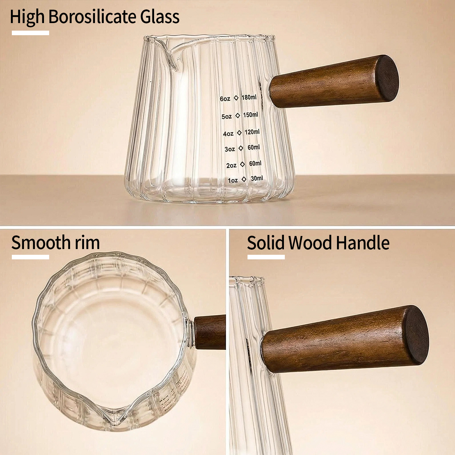 OANKR 6 oz Glass Measuring Cup - Coffee Bean Scale avis et prix