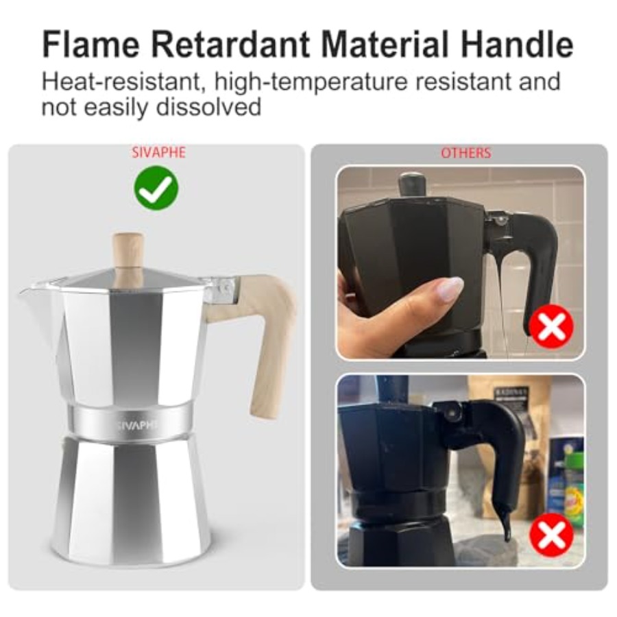 Aluminum Moka Pot Stovetop Esp - Coffee Tea Press avis et prix