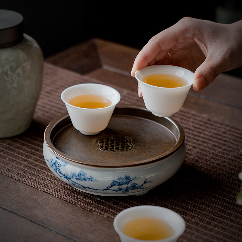 Retro Hand-painted Pine Wind P - Bamboo Tea Tray avis et prix