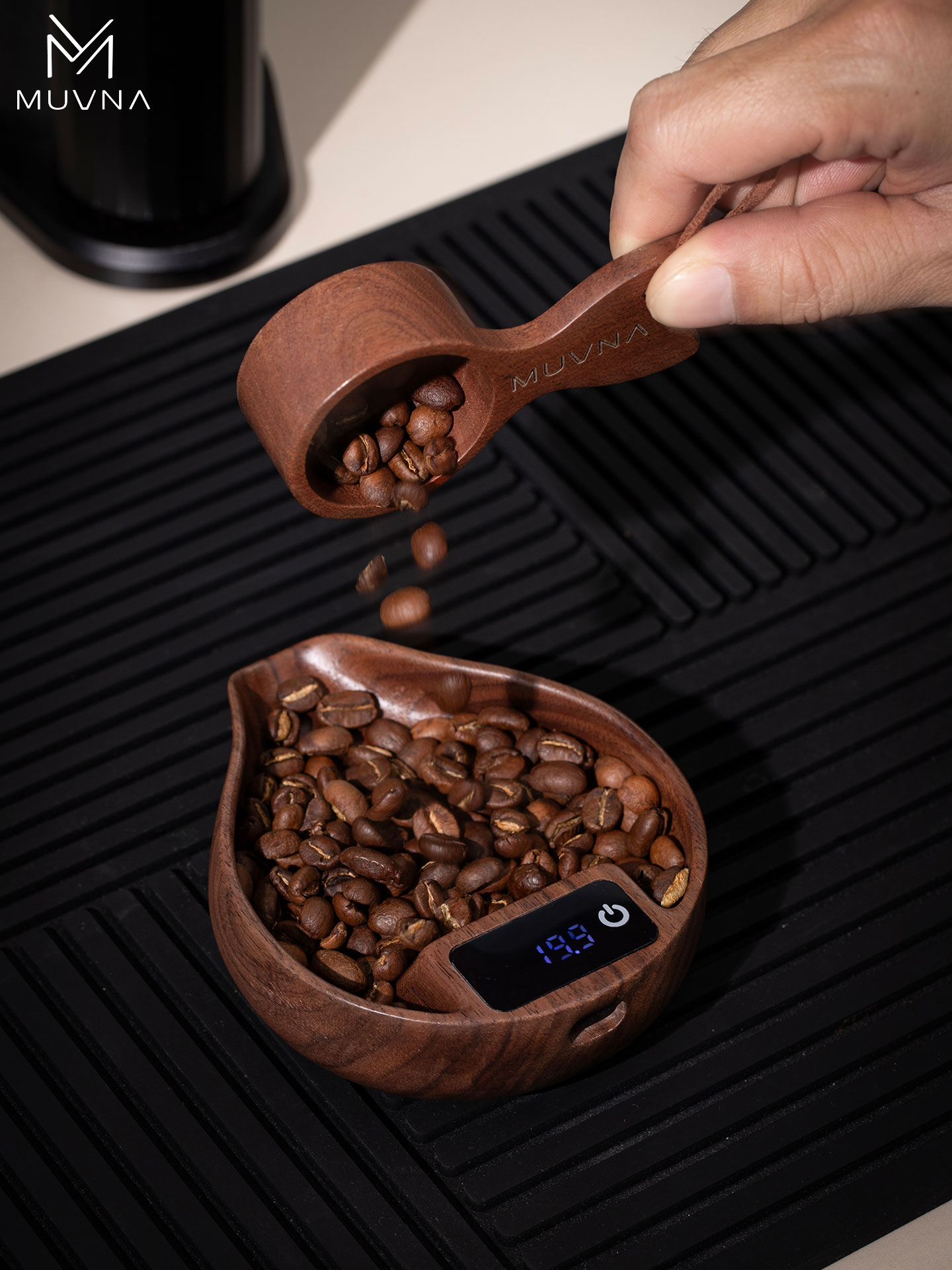 Muvna Wooden Coffee Scale, Rec - Coffee Bean Scale avis et prix
