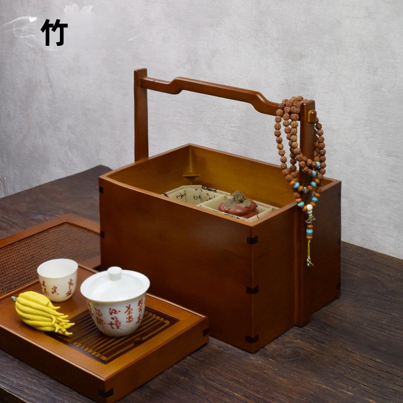 Portable Travel Bamboo Tea Set - Bamboo Tea Tray avis et prix