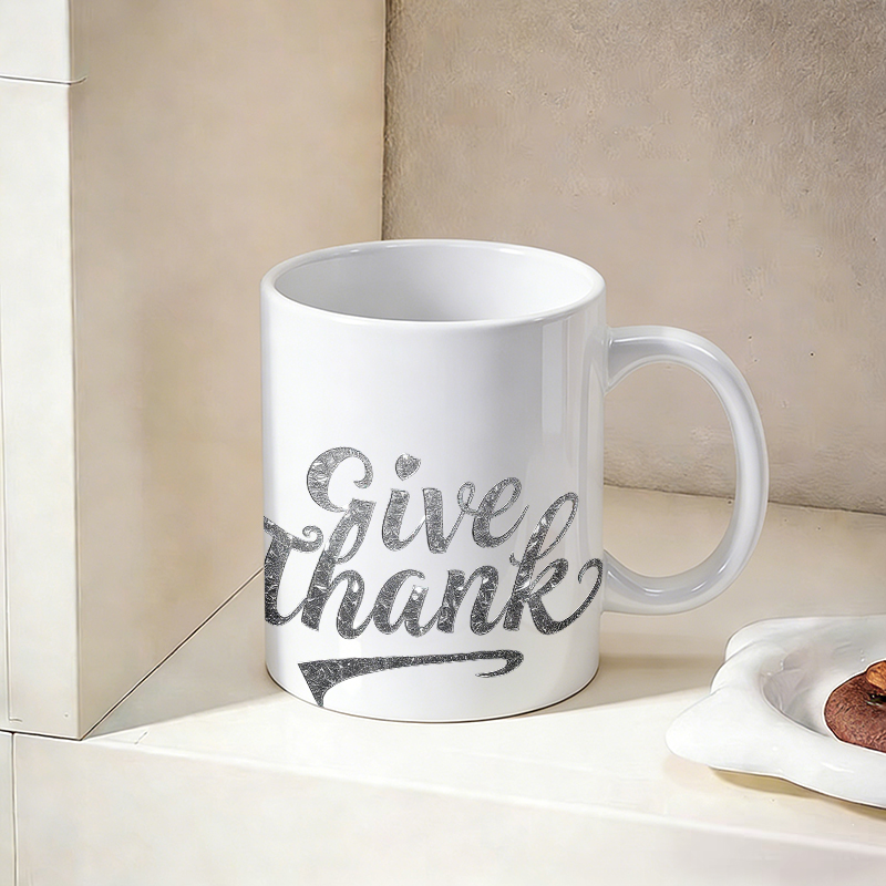 Silver Foil Font 'Give Thanks' - Coffee Tea Font avis et prix
