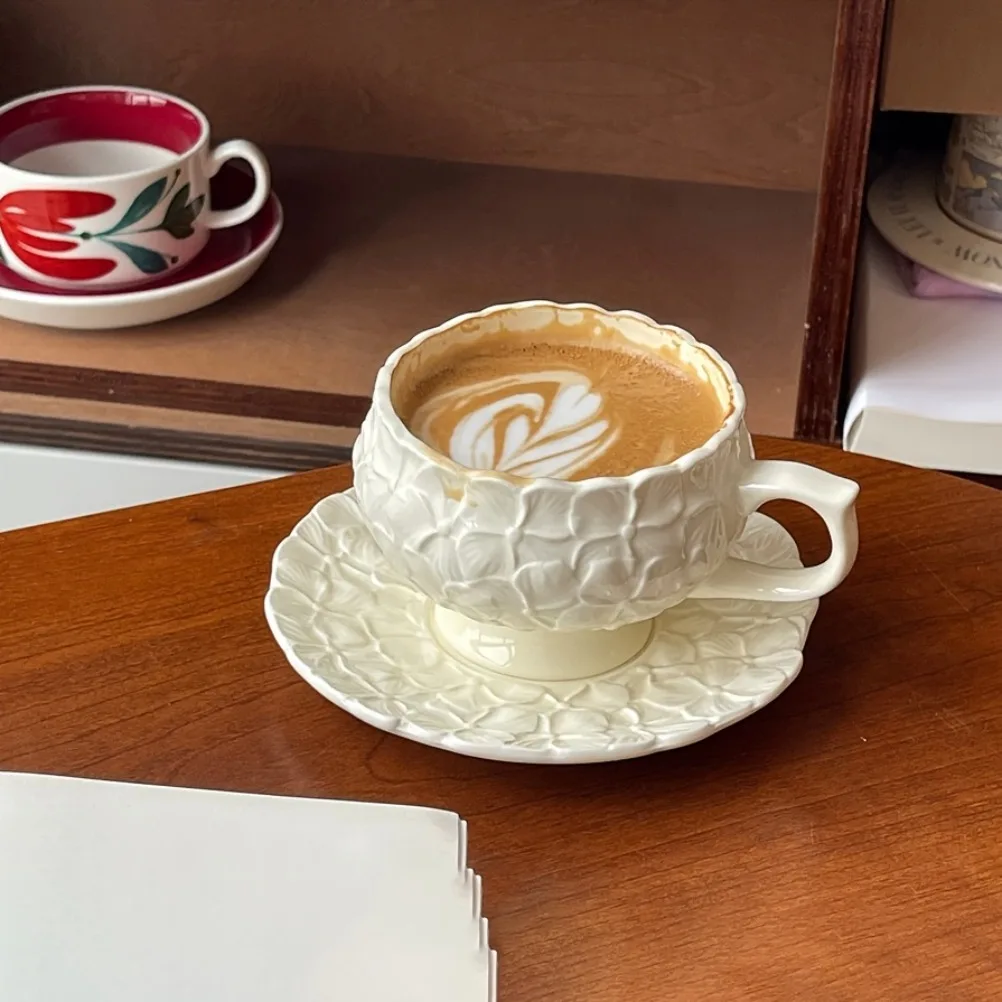 French Cream Relief Coffee Cup - Coffee Tea Gift avis et prix