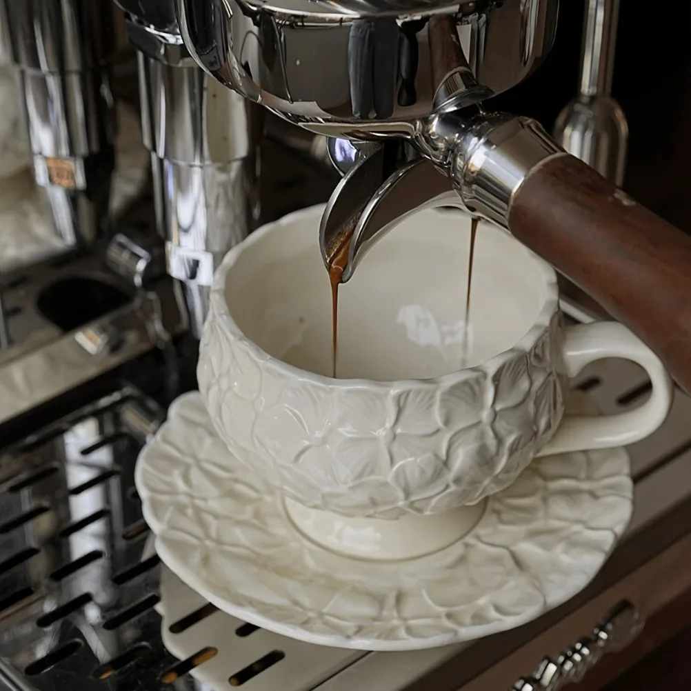 French Cream Relief Coffee Cup - Coffee Tea Gift avis et prix