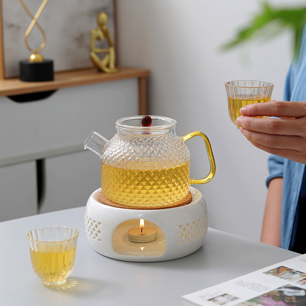 Ceramic Teapot Heaters With Co - Coffee Tea Stand avis et prix