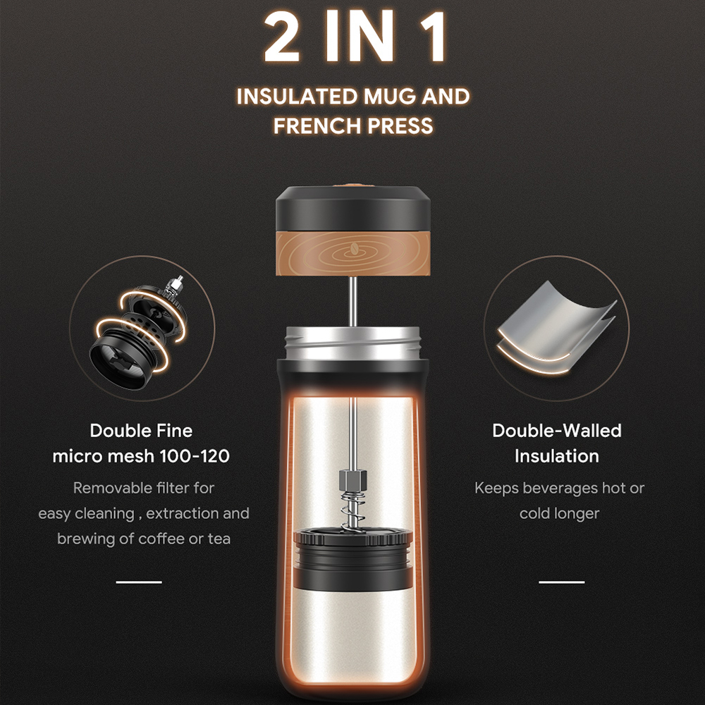 ICafilas 320ml Portable French - Coffee Tea Press avis et prix