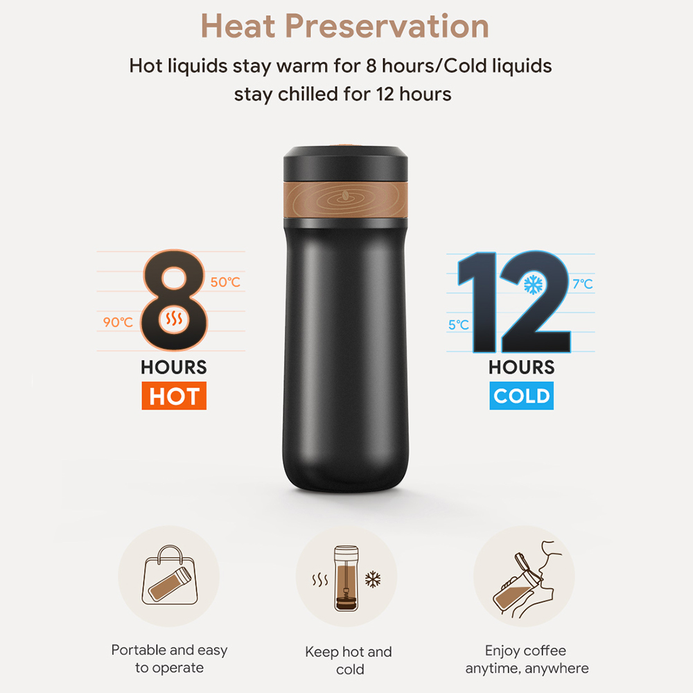 ICafilas 320ml Portable French - Coffee Tea Press avis et prix