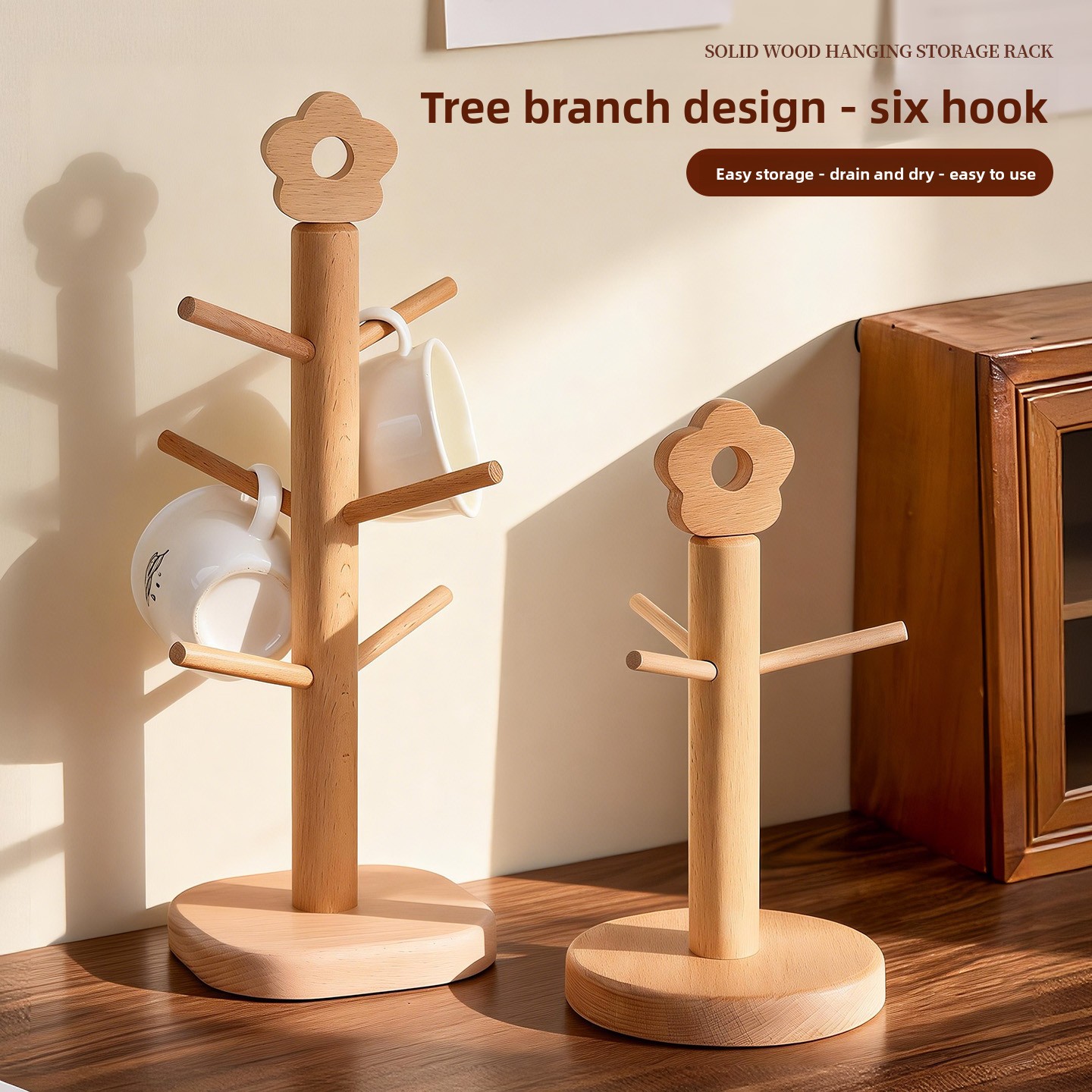Real Wood Cup Holder Home Use  - Coffee Tea Stand avis et prix