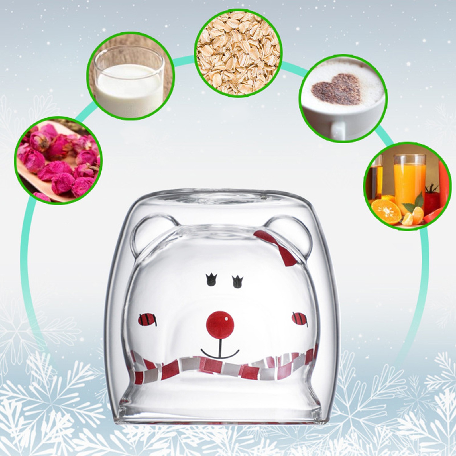 Lovely Glass Mugs Bear Cat Dog - Coffee Tea Mugs avis et prix