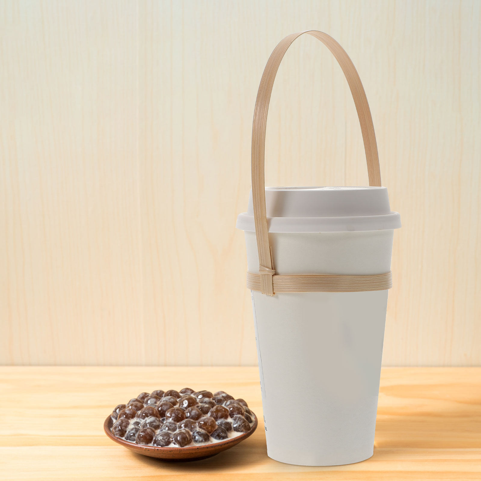 10Pcs Bamboo Drink Carrier Cof - Bamboo Tea Tray avis et prix