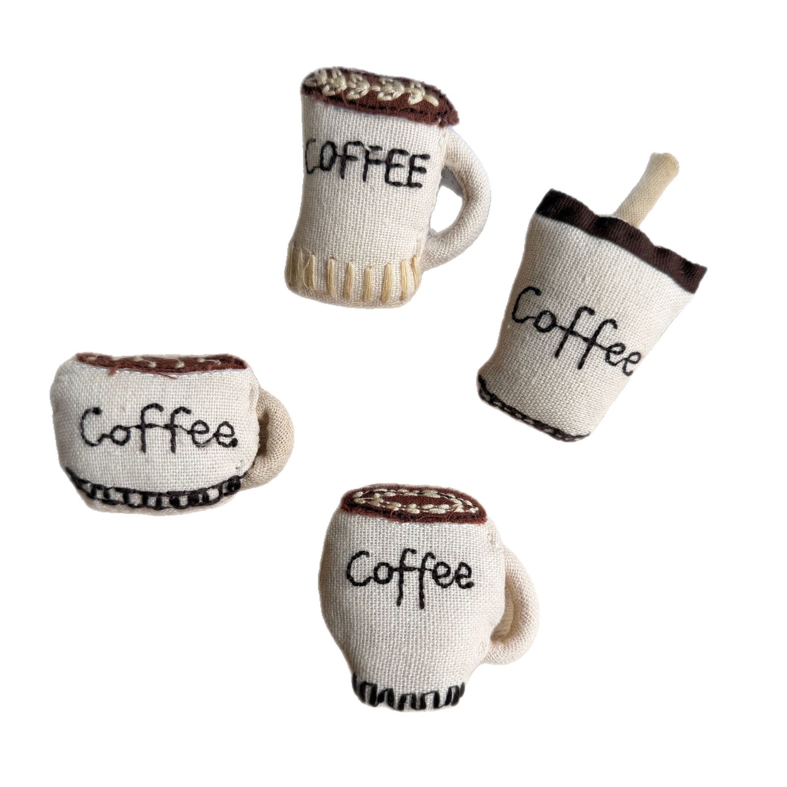 Handmade Beige Coffee Cup Fabr - Coffee Tea Bags avis et prix