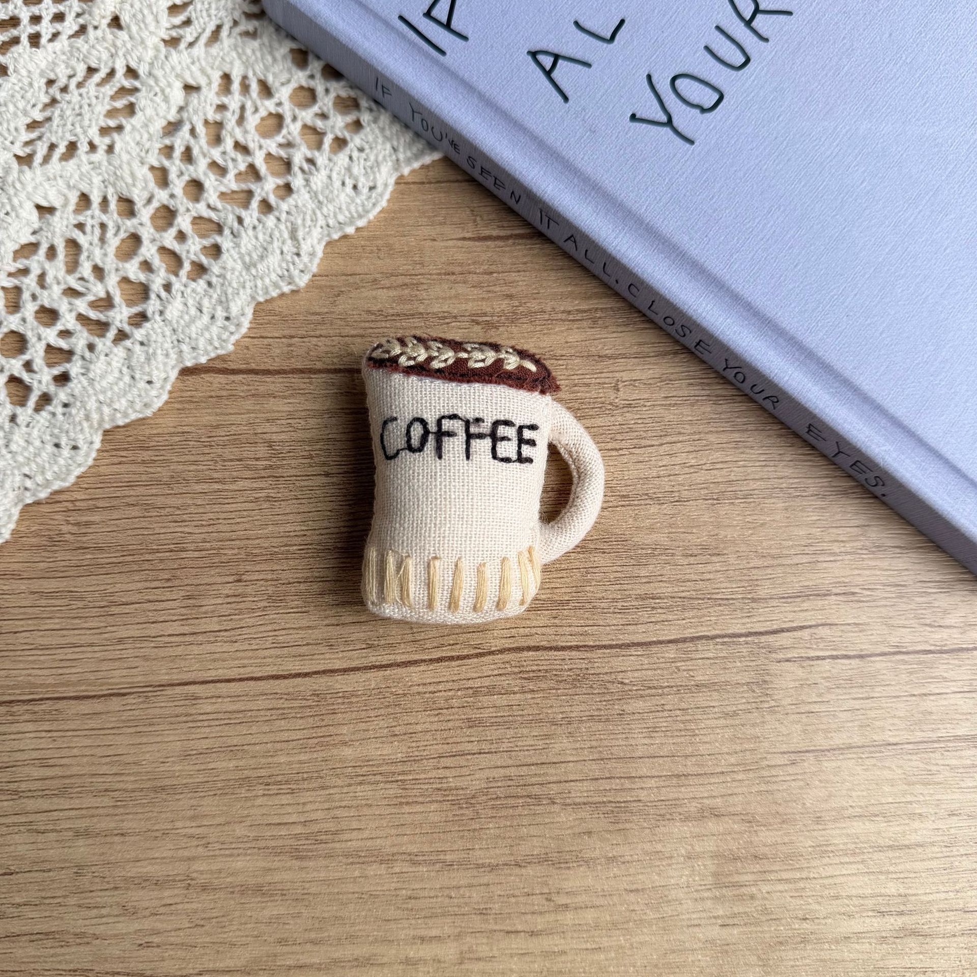 Handmade Beige Coffee Cup Fabr - Coffee Tea Bags avis et prix