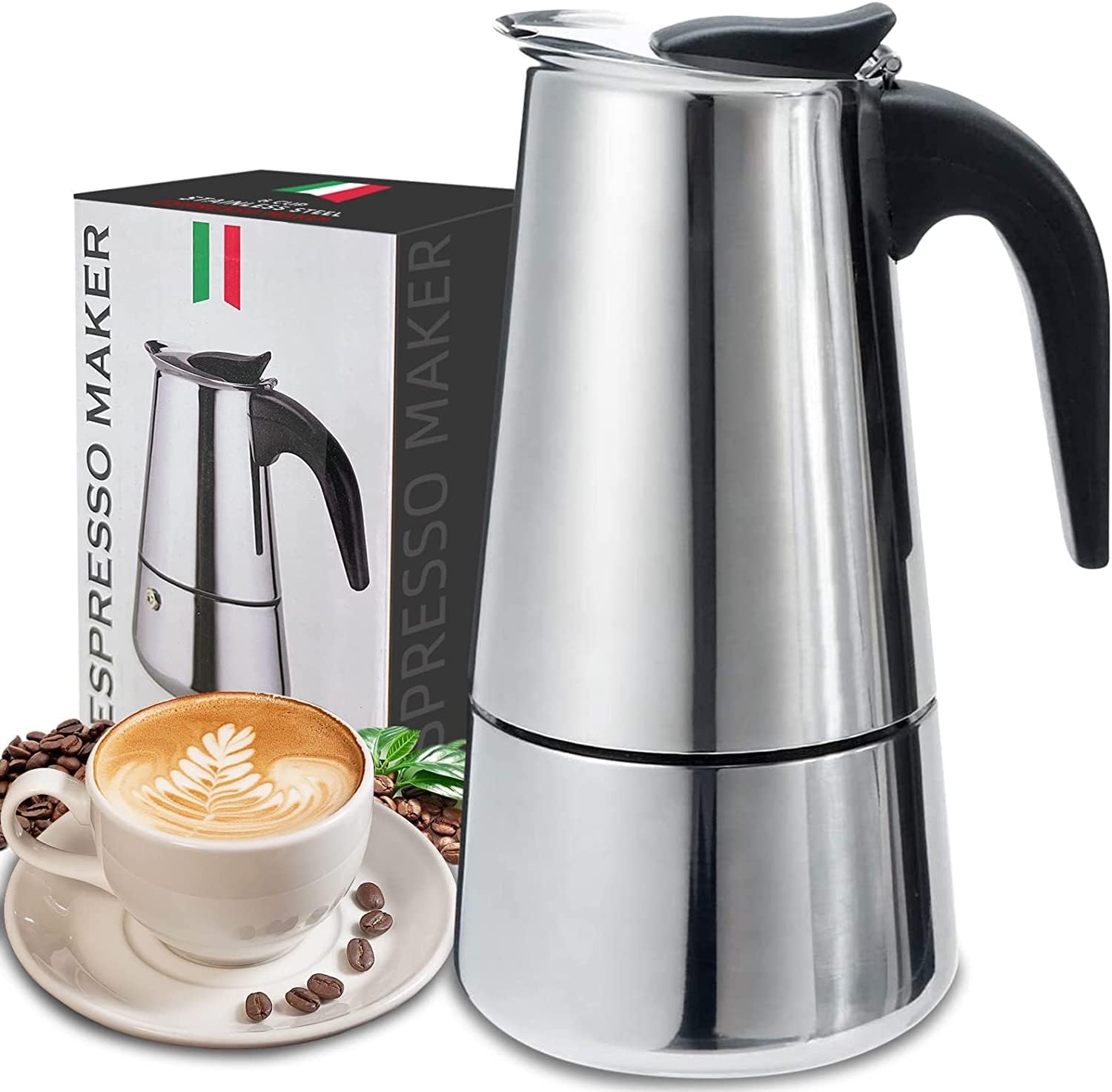 4/6/9 Cups Moka Pot Caffe Mach - Coffee Tea Mugs avis et prix