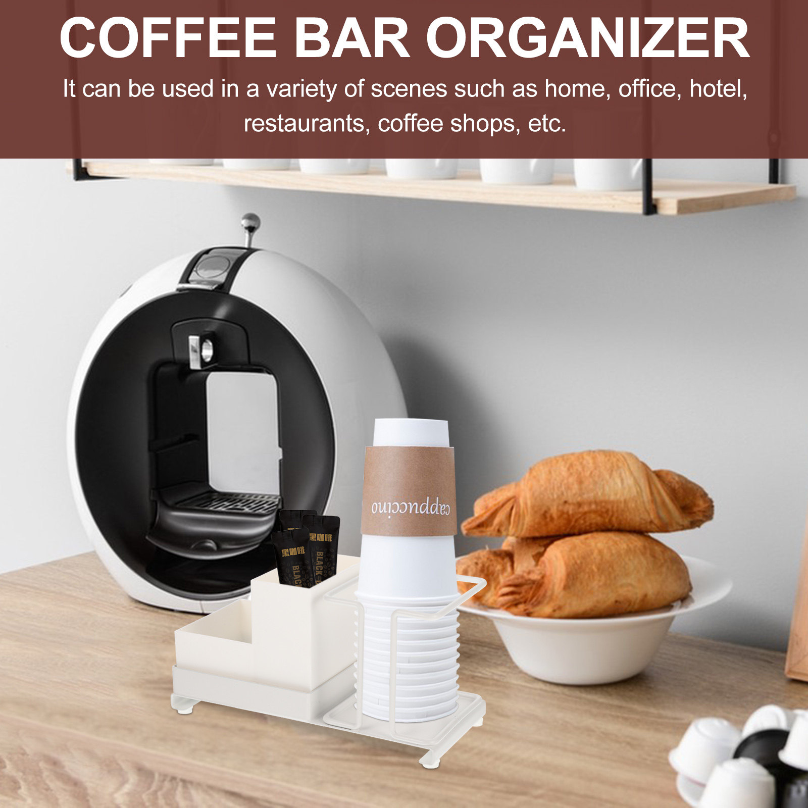 Coffee Bar Organizer Cup Rack  - Coffee Tea Bags avis et prix