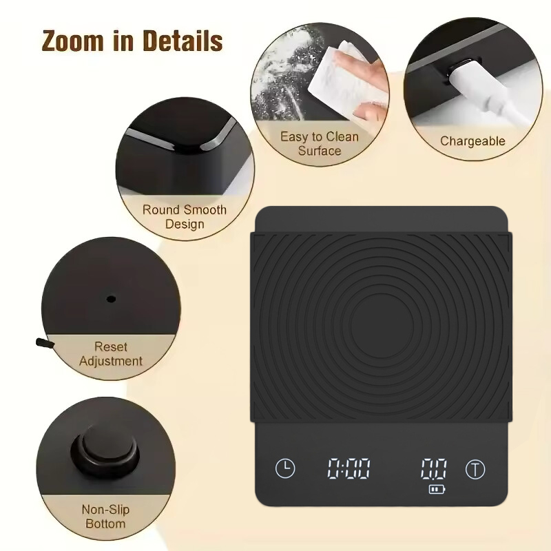 Basic 3 Black Mirror Pour Over - Coffee Bean Scale avis et prix