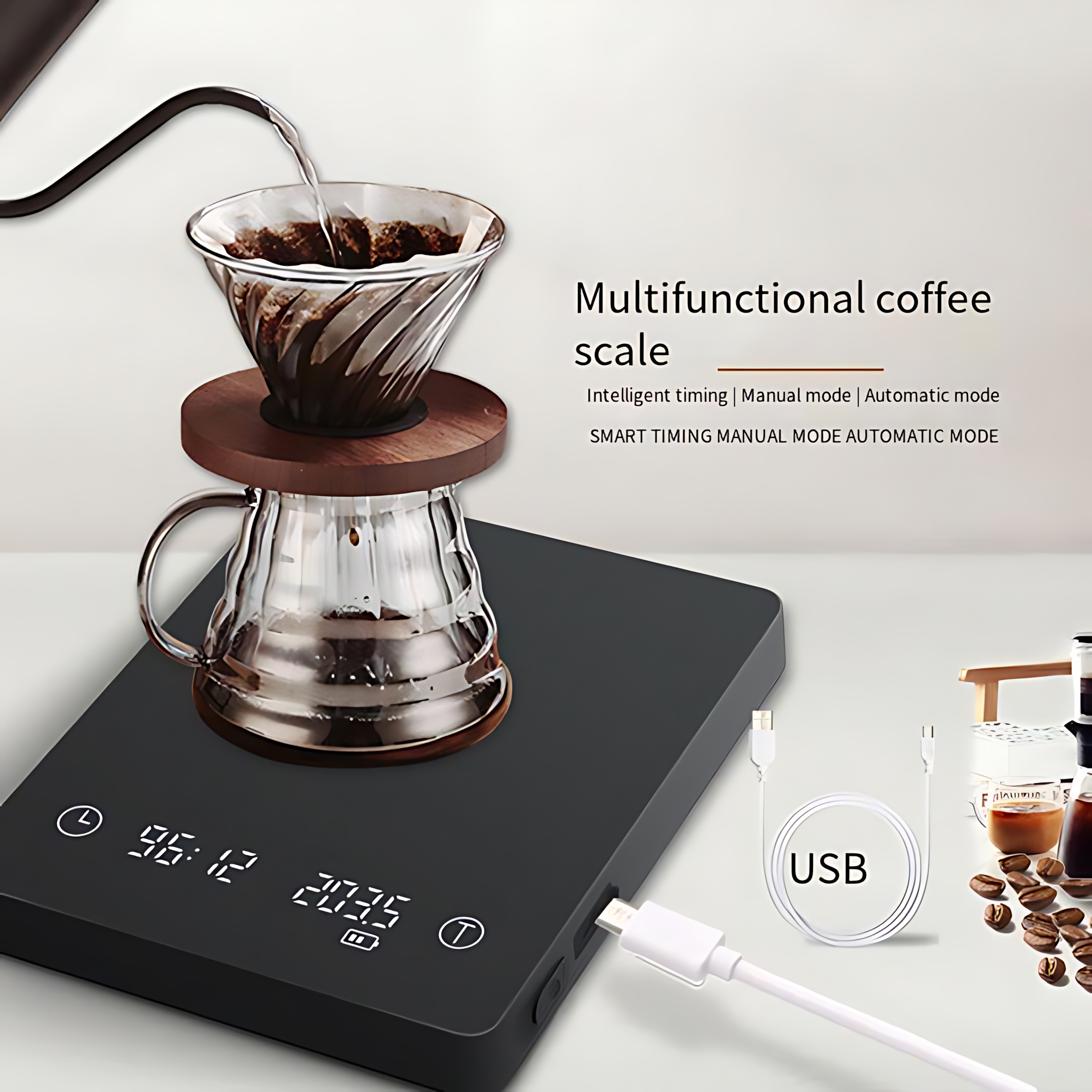 Basic 3 Black Mirror Pour Over - Coffee Bean Scale avis et prix