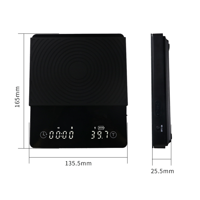 Basic 3 Black Mirror Pour Over - Coffee Bean Scale avis et prix