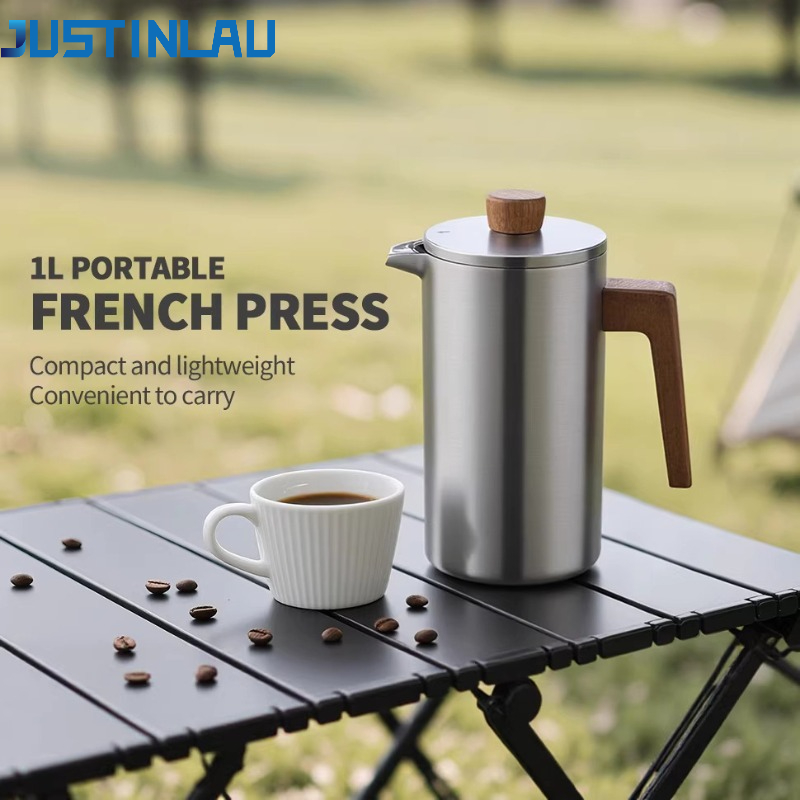 JUSTINLAU 1000ml Stainless Ste - Coffee Tea Press avis et prix