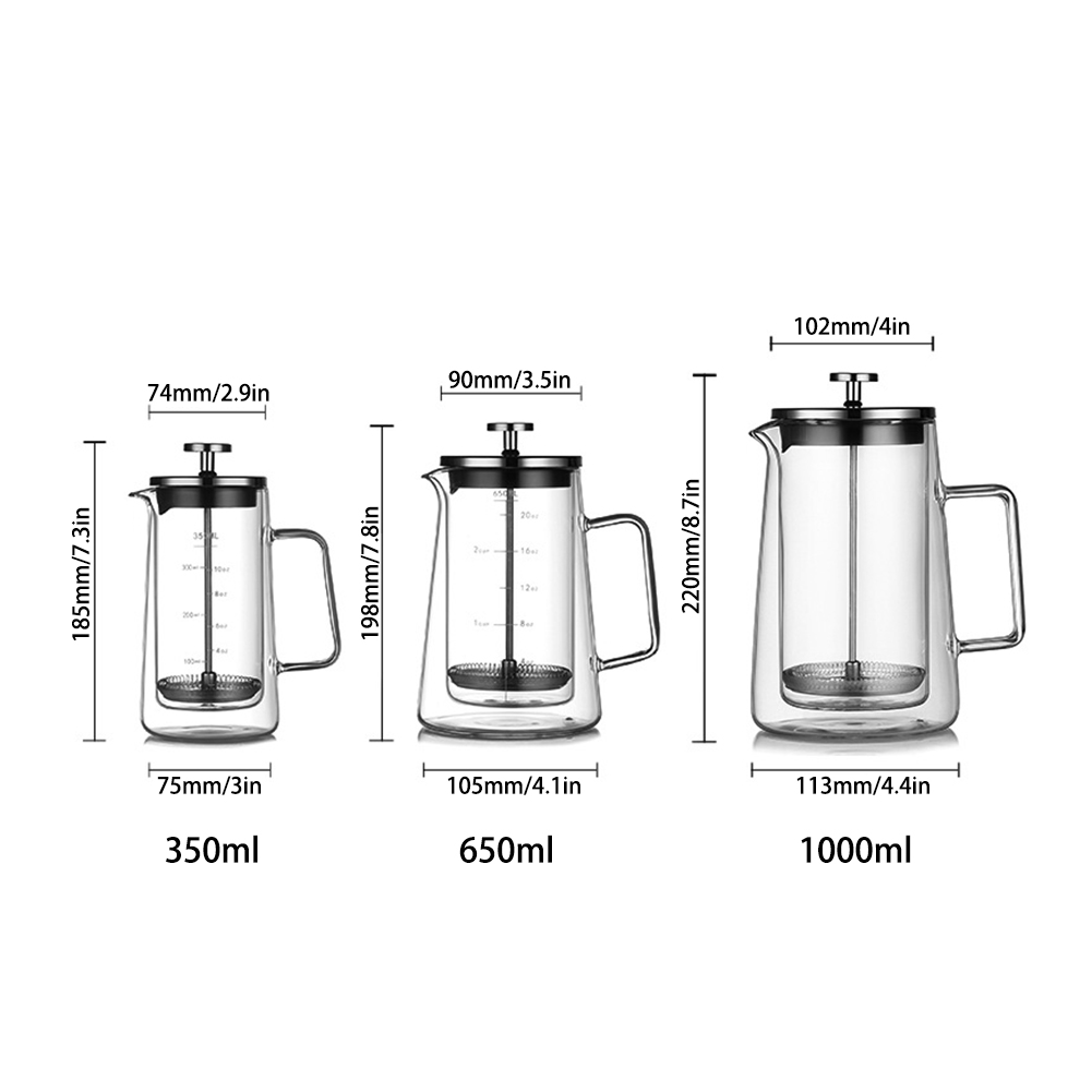 Double Layers French Press Pot - Coffee Tea Press avis et prix