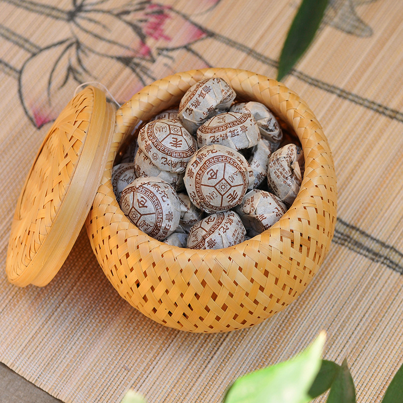 Bamboo woven small basket doub - Bamboo Tea Tray avis et prix