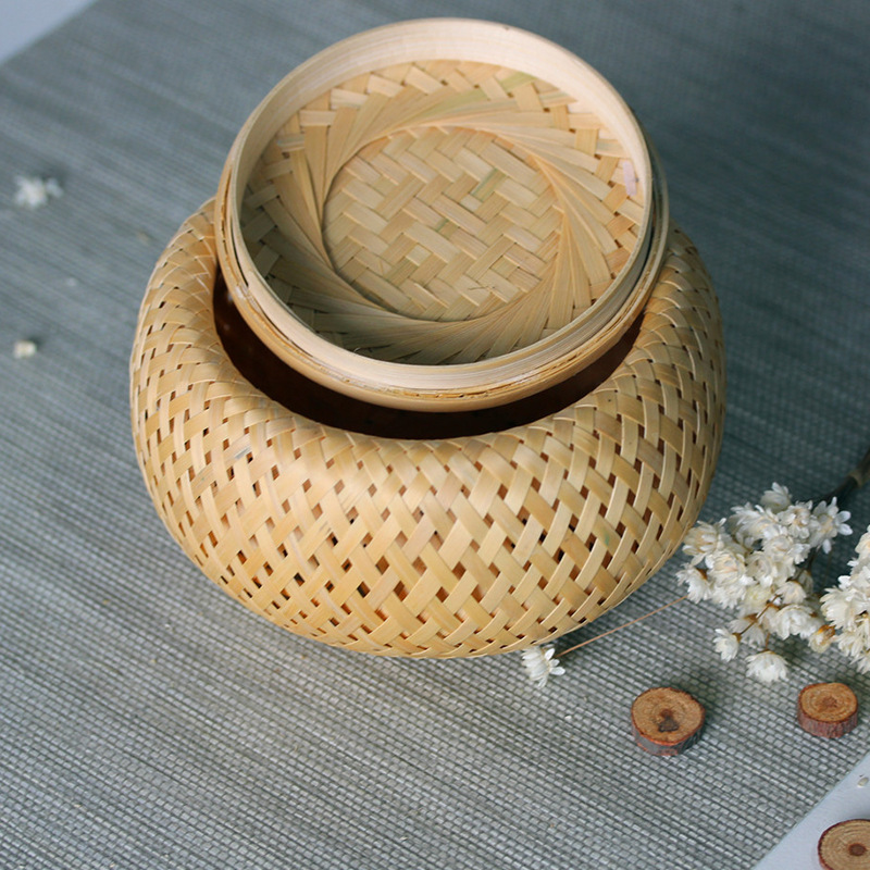 Bamboo woven small basket doub - Bamboo Tea Tray avis et prix