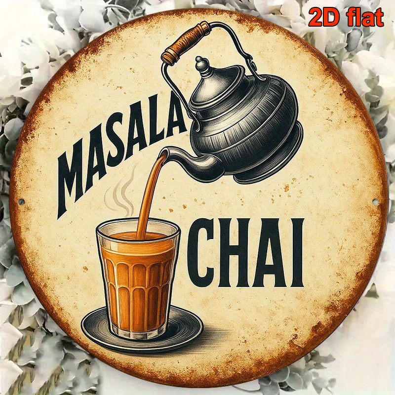 Masala Chai Metal Sign Vintage - Coffee Tea Recipe avis et prix