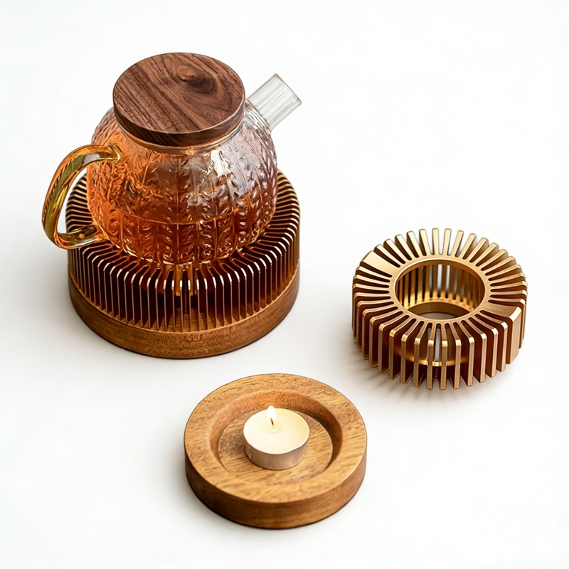 Gold Hollow Aluminum Alloy Tea - Coffee Tea Stand avis et prix