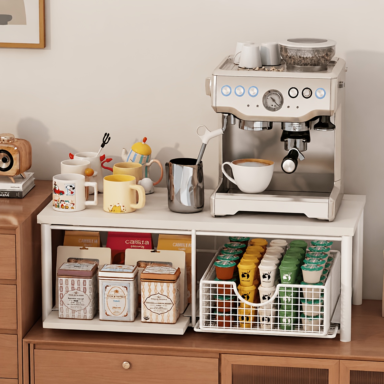 Double-tier Kitchen Worktop St - Coffee Tea Stand avis et prix
