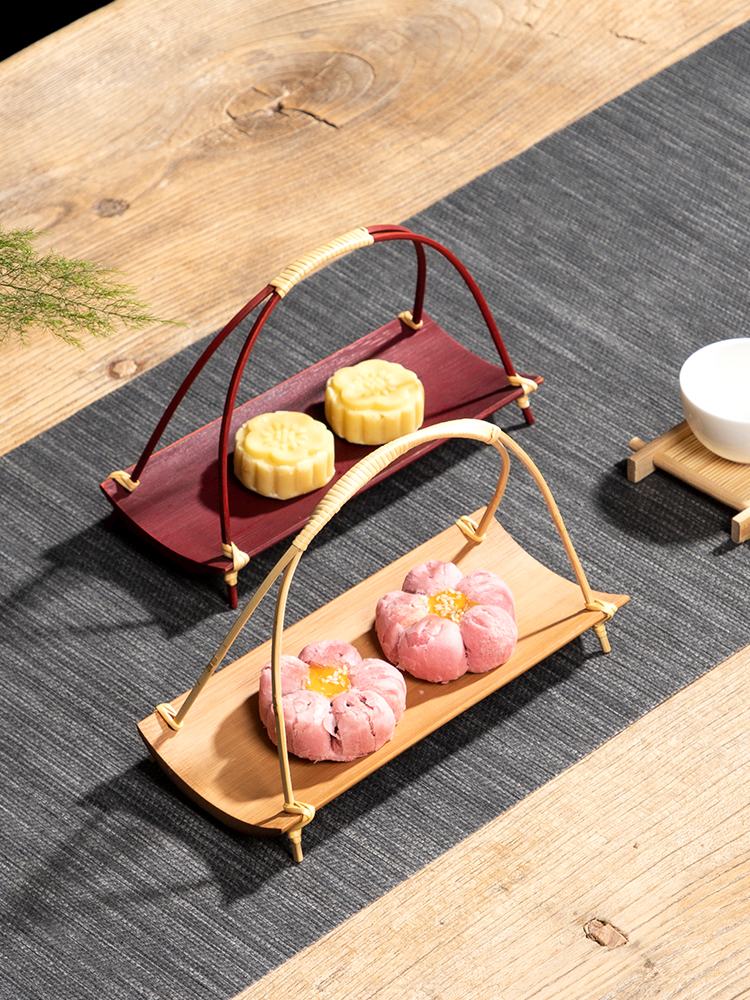 Handcrafted Bamboo Handle Frui - Bamboo Tea Tray avis et prix