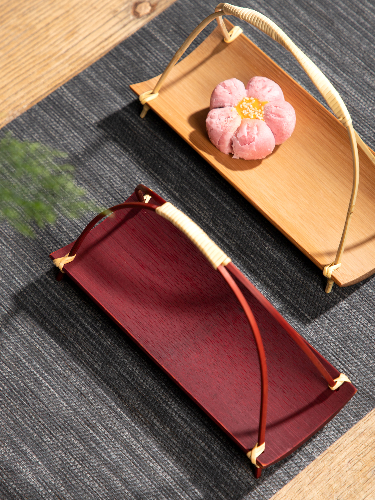 Handcrafted Bamboo Handle Frui - Bamboo Tea Tray avis et prix