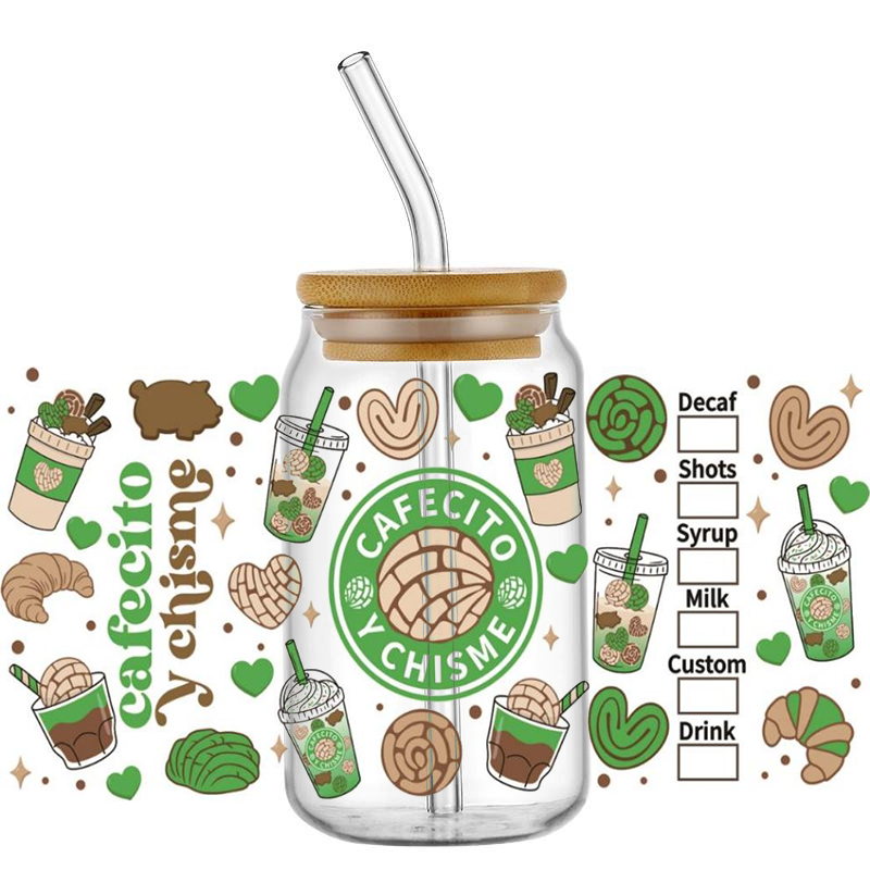 Cafecito Y Chisme UV DTF Cup W - Coffee Tea Mugs avis et prix