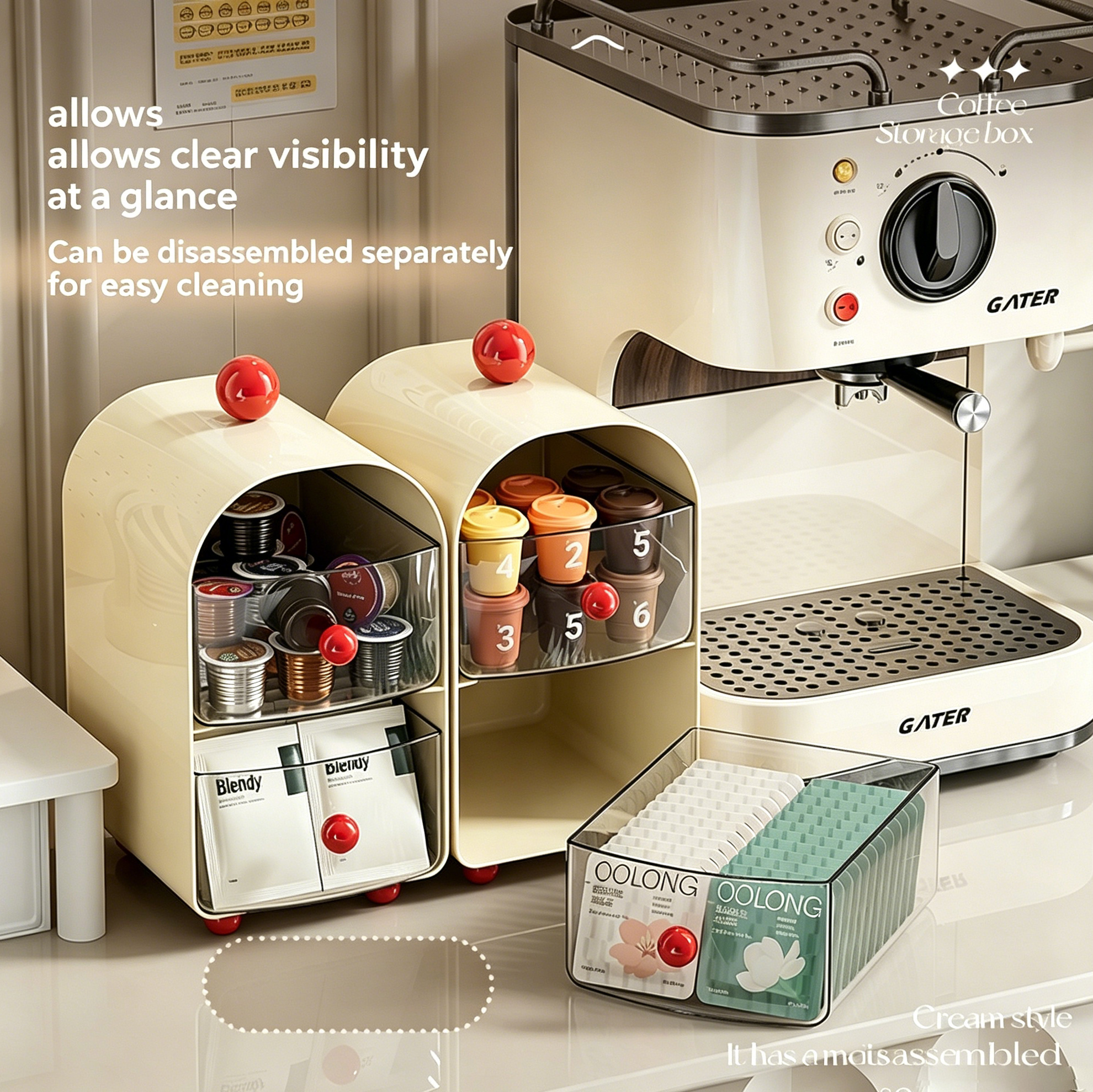 Creamy Coffee Capsule Organize - Coffee Tea Bags avis et prix