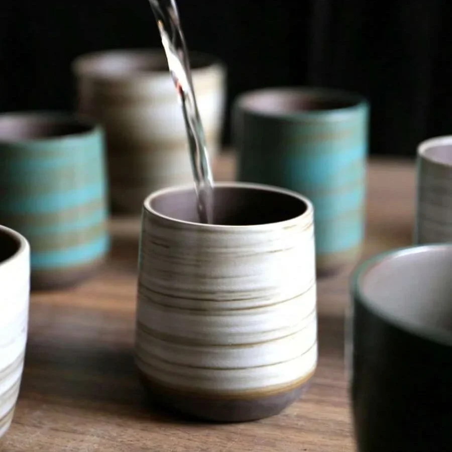 Hand-Painted Crackle Glaze Sto - Coffee Tea Gift avis et prix