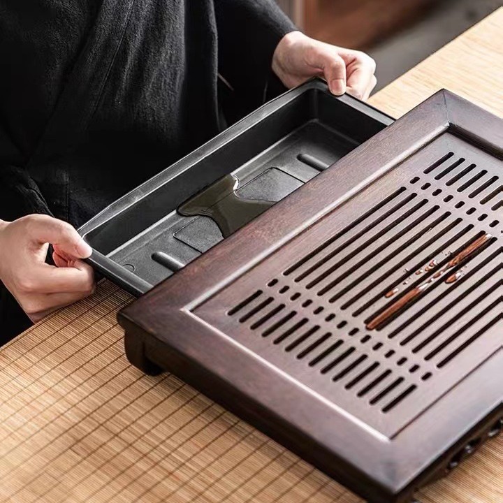 Wooden Tea Set with Water Stor - Bamboo Tea Tray avis et prix