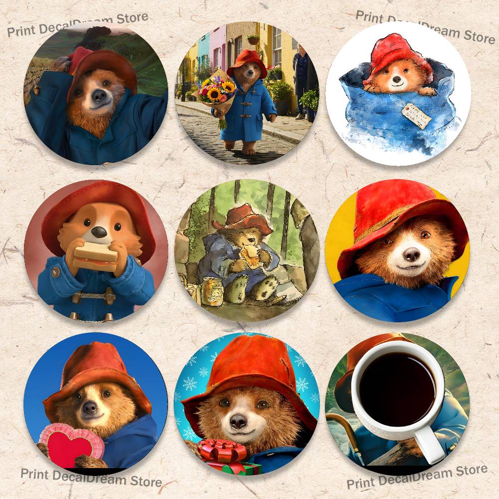 P-Paddington Bear Wood Coaster - Coffee Tea Gift Set avis et prix