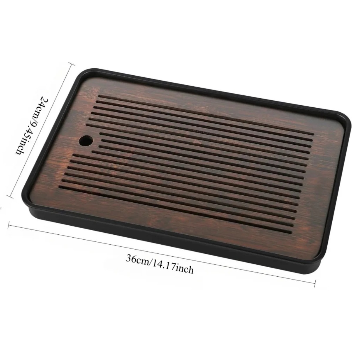 Natural Bamboo Tea Tray with H - Bamboo Tea Tray avis et prix