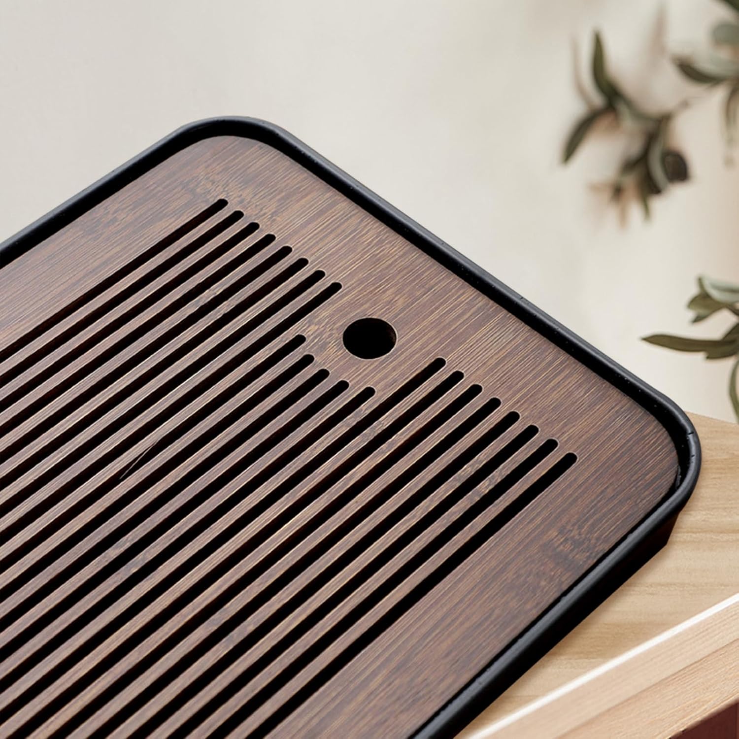 Natural Bamboo Tea Tray with H - Bamboo Tea Tray avis et prix