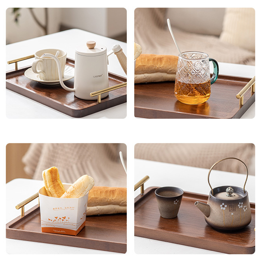 Wooden Serving Tray with Handl - Coffee Tea Stand avis et prix