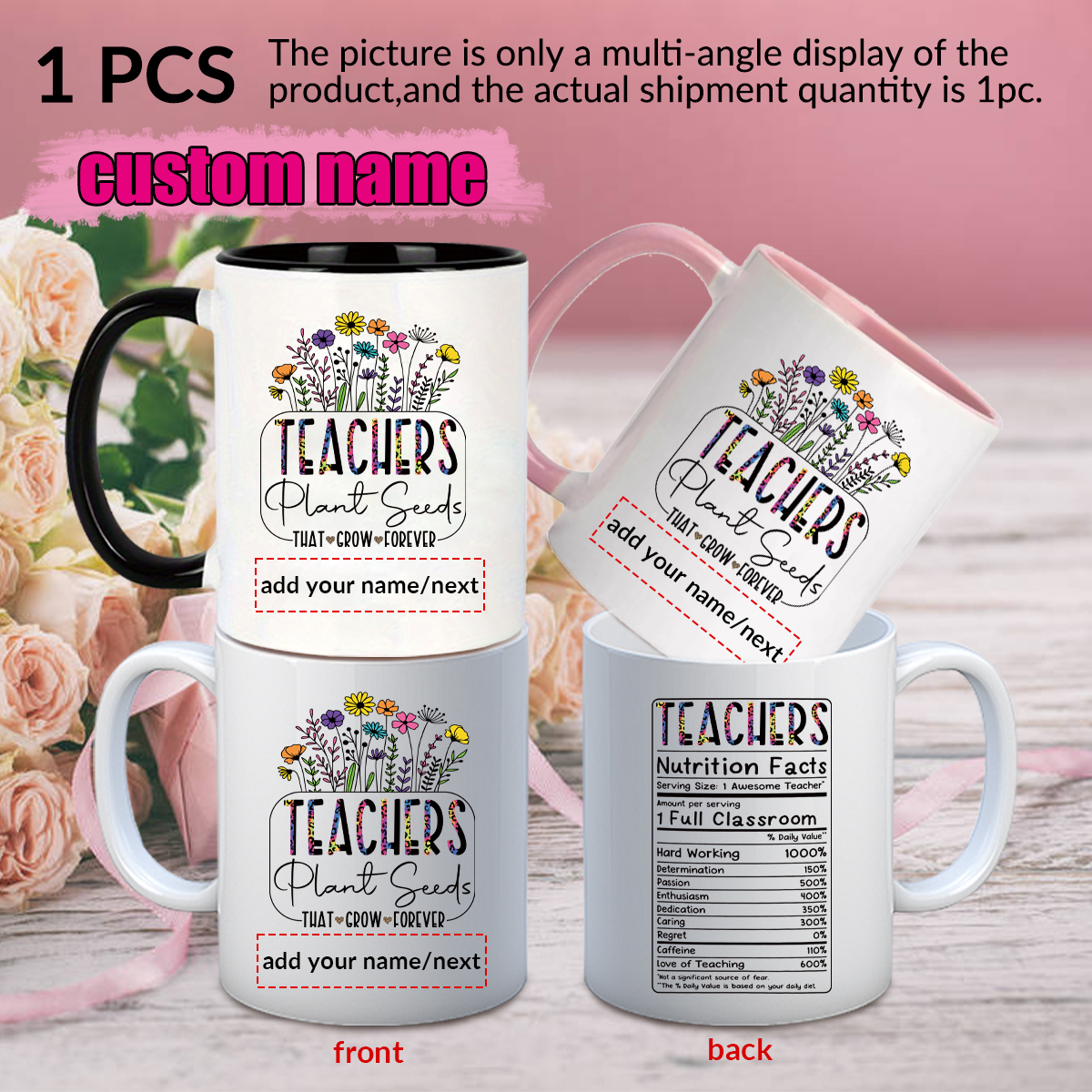 1pc Customize Name Personalise - Coffee Tea Gift avis et prix
