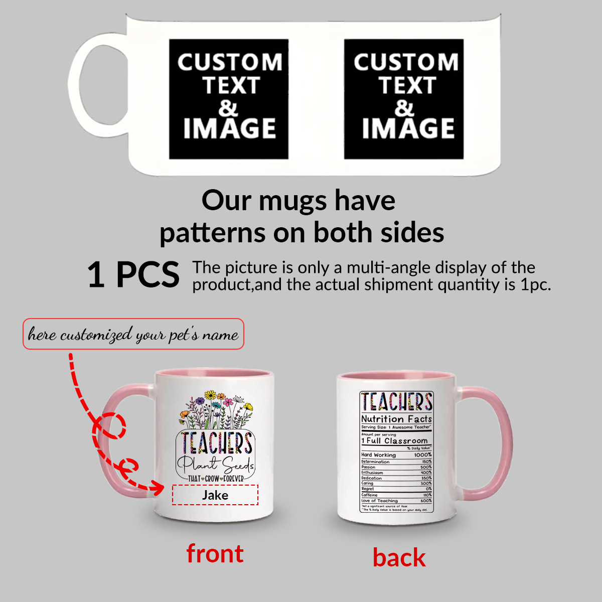 1pc Customize Name Personalise - Coffee Tea Gift avis et prix