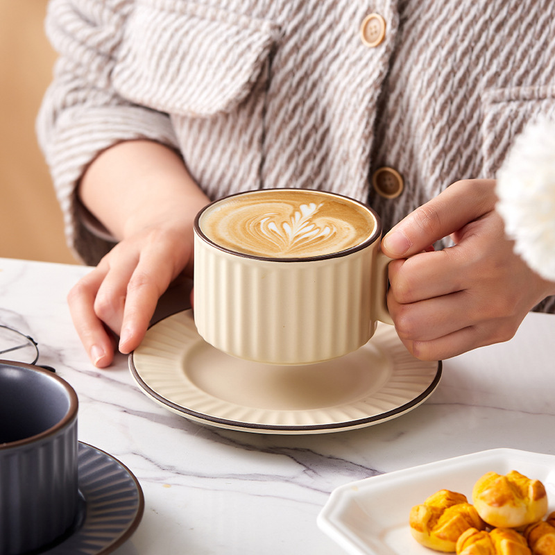 Ceramic Coffee Cup Saucer Set  - Coffee Tea Gift Set avis et prix