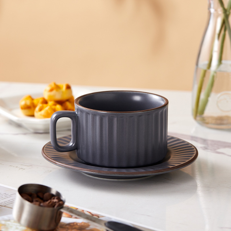 Ceramic Coffee Cup Saucer Set  - Coffee Tea Gift Set avis et prix