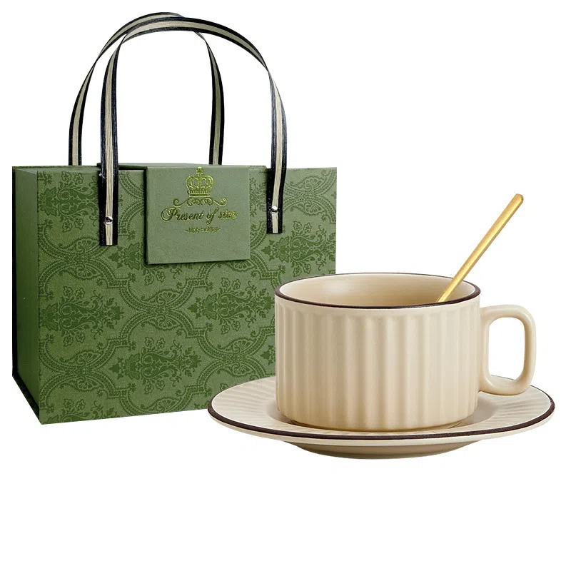 Ceramic Coffee Cup Saucer Set  - Coffee Tea Gift Set avis et prix