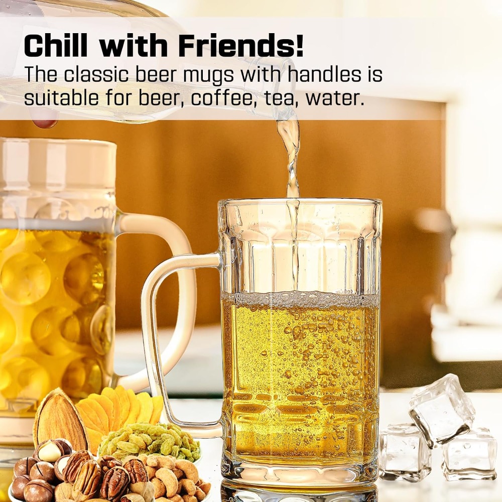 20oz Large Beer Mugs Set of 2, - Coffee Tea Gift avis et prix
